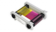 Полноцветная лента (YMCFKO) с УФ панелью на 500 оттисков с чистящим роликом  в Костроме